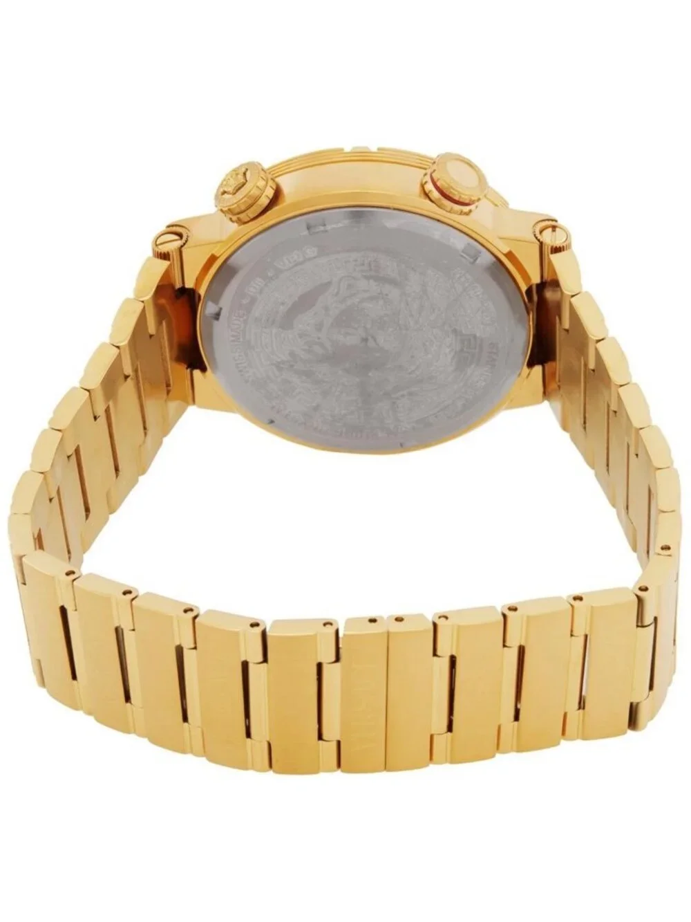 NWT Versace Greca Logo Quartz Black Dial Men's Watch
